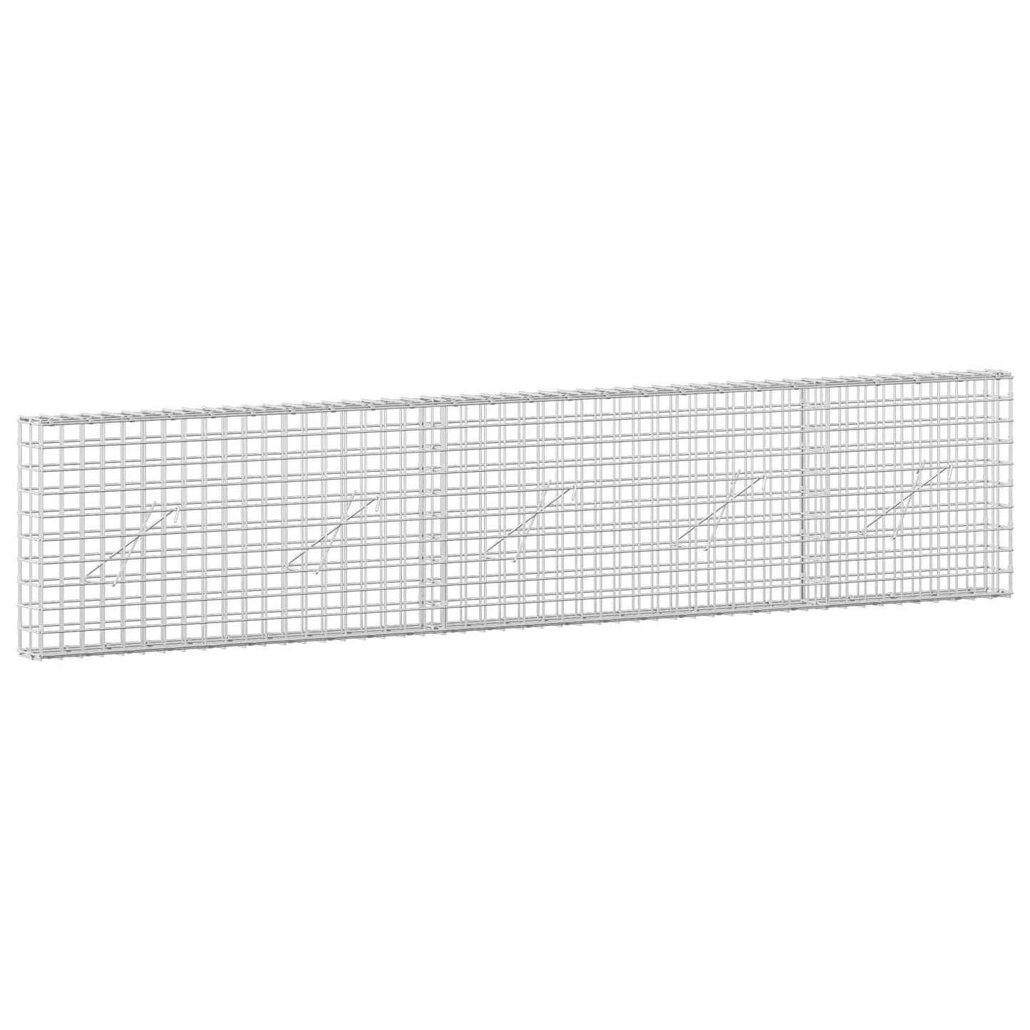 vidaXL Γκαμπιόν με σύρμα 5 mm και πλέγμα 5x5 cm 250x10x50 εκ