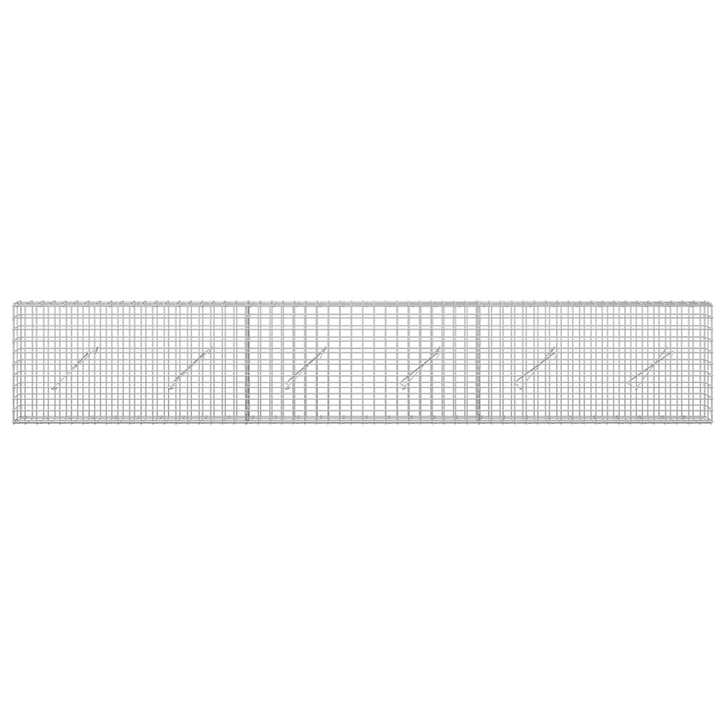 vidaXL Γκαμπιόν με σύρμα 5 mm και πλέγμα 5x5 cm 300x10x50 εκ