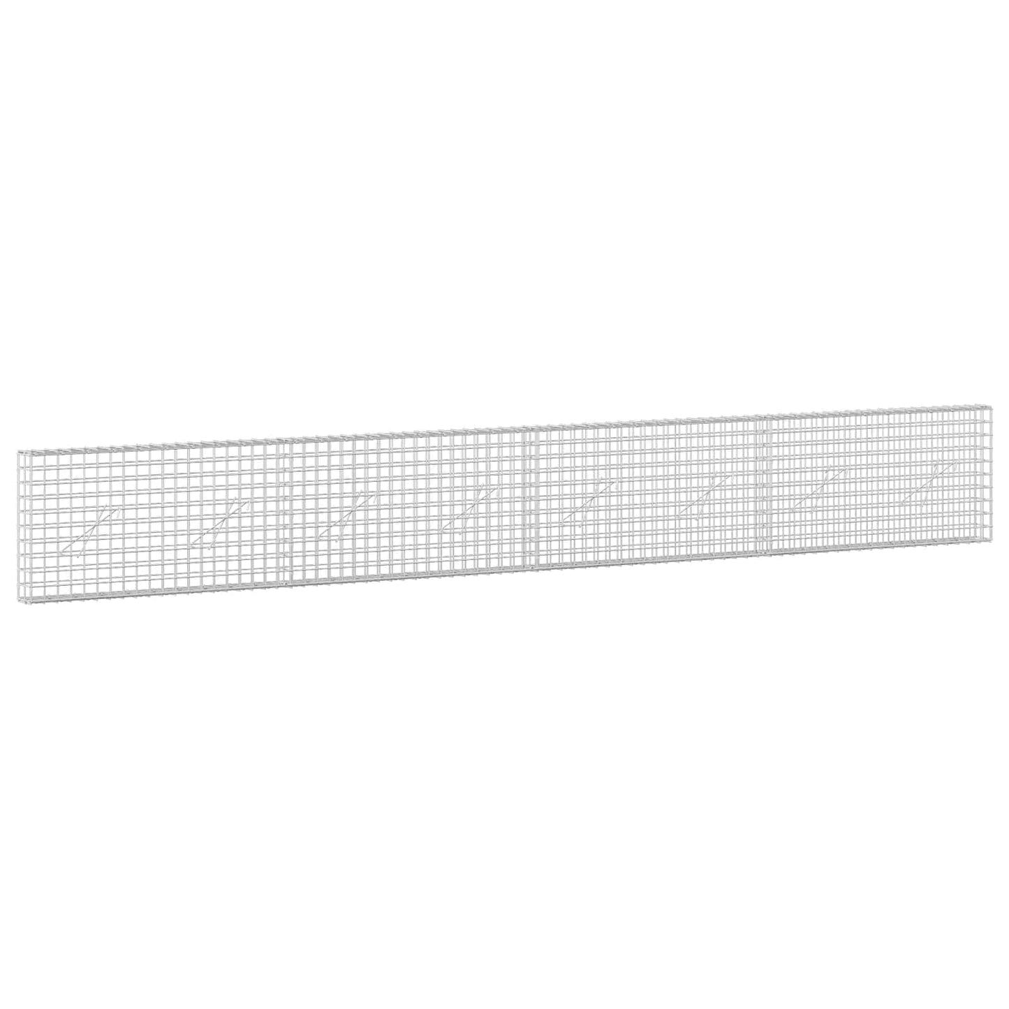 vidaXL Γκαμπιόν με σύρμα 5 mm και πλέγμα 5x5 cm 400x10x50 εκ