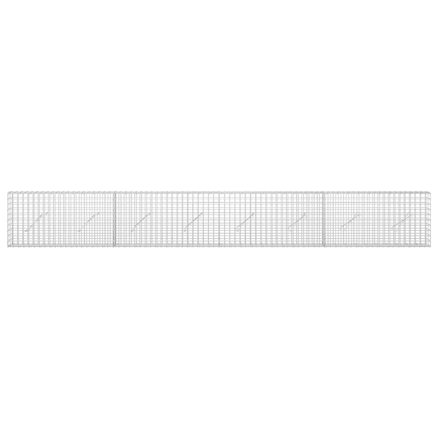 vidaXL Γκαμπιόν με σύρμα 5 mm και πλέγμα 5x5 cm 400x10x50 εκ