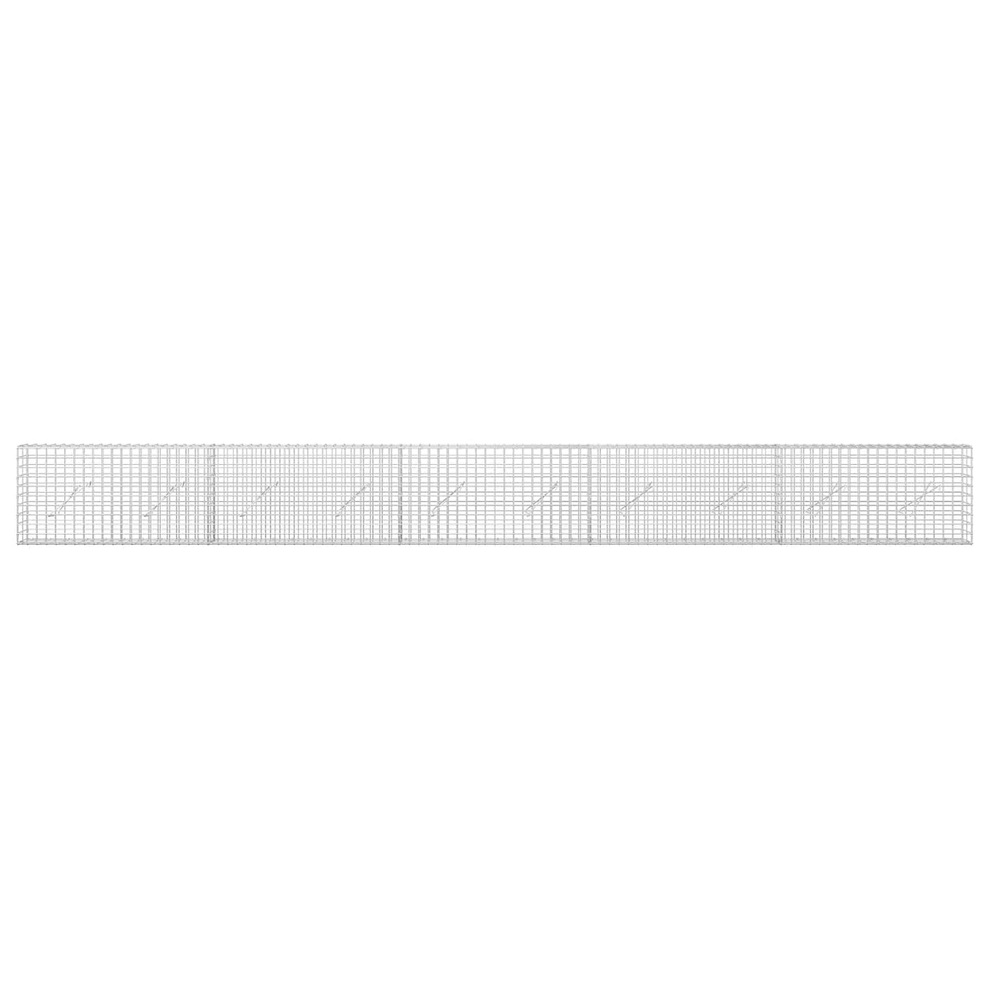 vidaXL Γκαμπιόν με σύρμα 5 mm και πλέγμα 5x5 cm 500x10x50 εκ