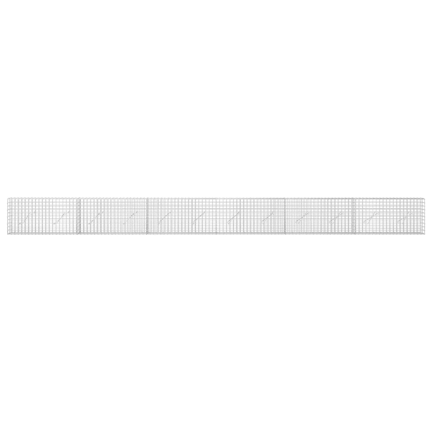 vidaXL Γκαμπιόν με σύρμα 5 mm και πλέγμα 5x5 cm 600x10x50 εκ
