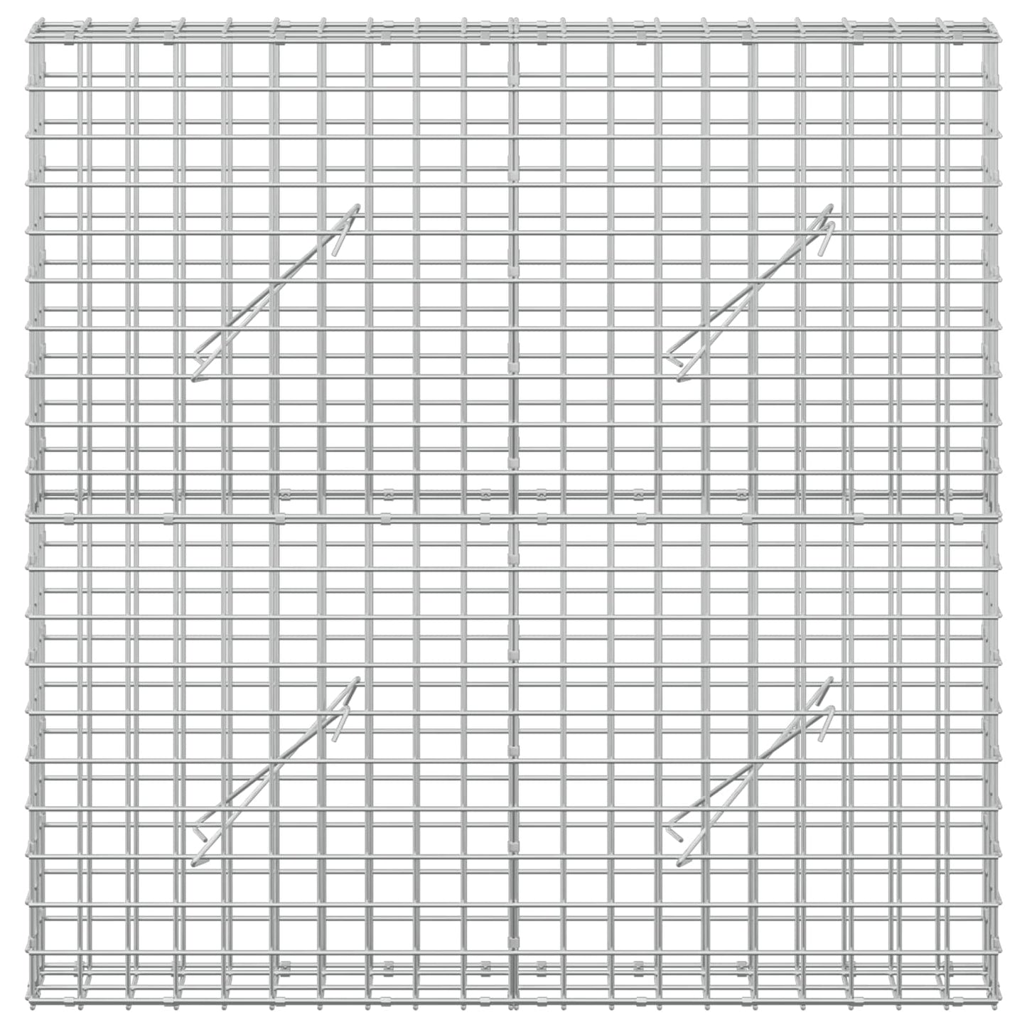 vidaXL Γκαμπιόν με σύρμα 5 mm και πλέγμα 5x5 cm 100x10x100 εκ.