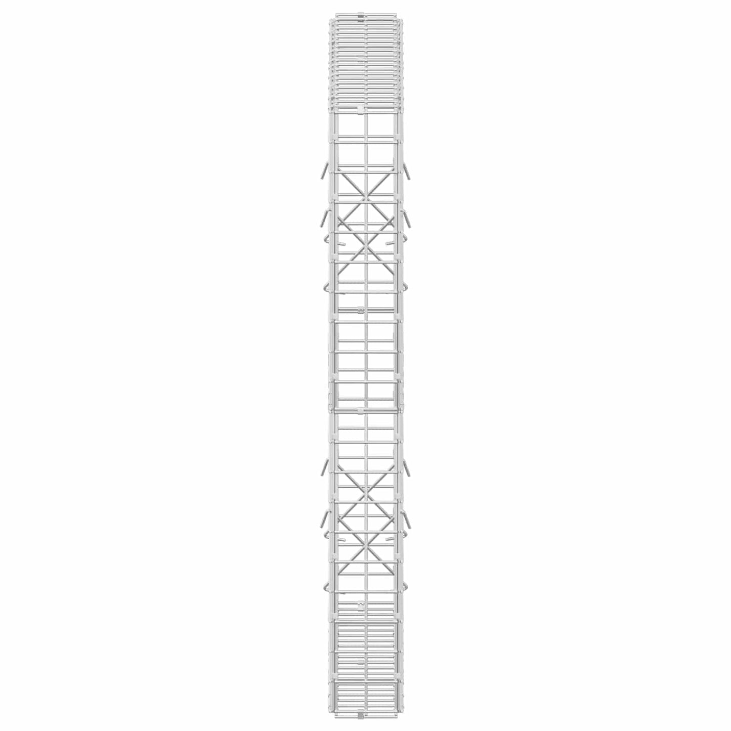 vidaXL Γκαμπιόν με σύρμα 5 mm και πλέγμα 5x5 cm 100x10x100 εκ.