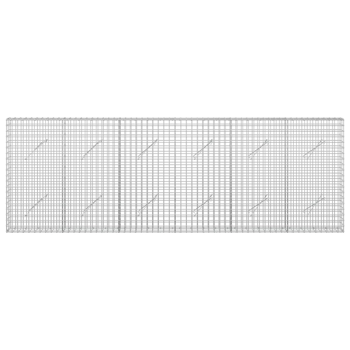 vidaXL Γκαμπιόν με σύρμα 5 mm και πλέγμα 5x5 cm 300x10x100 εκ