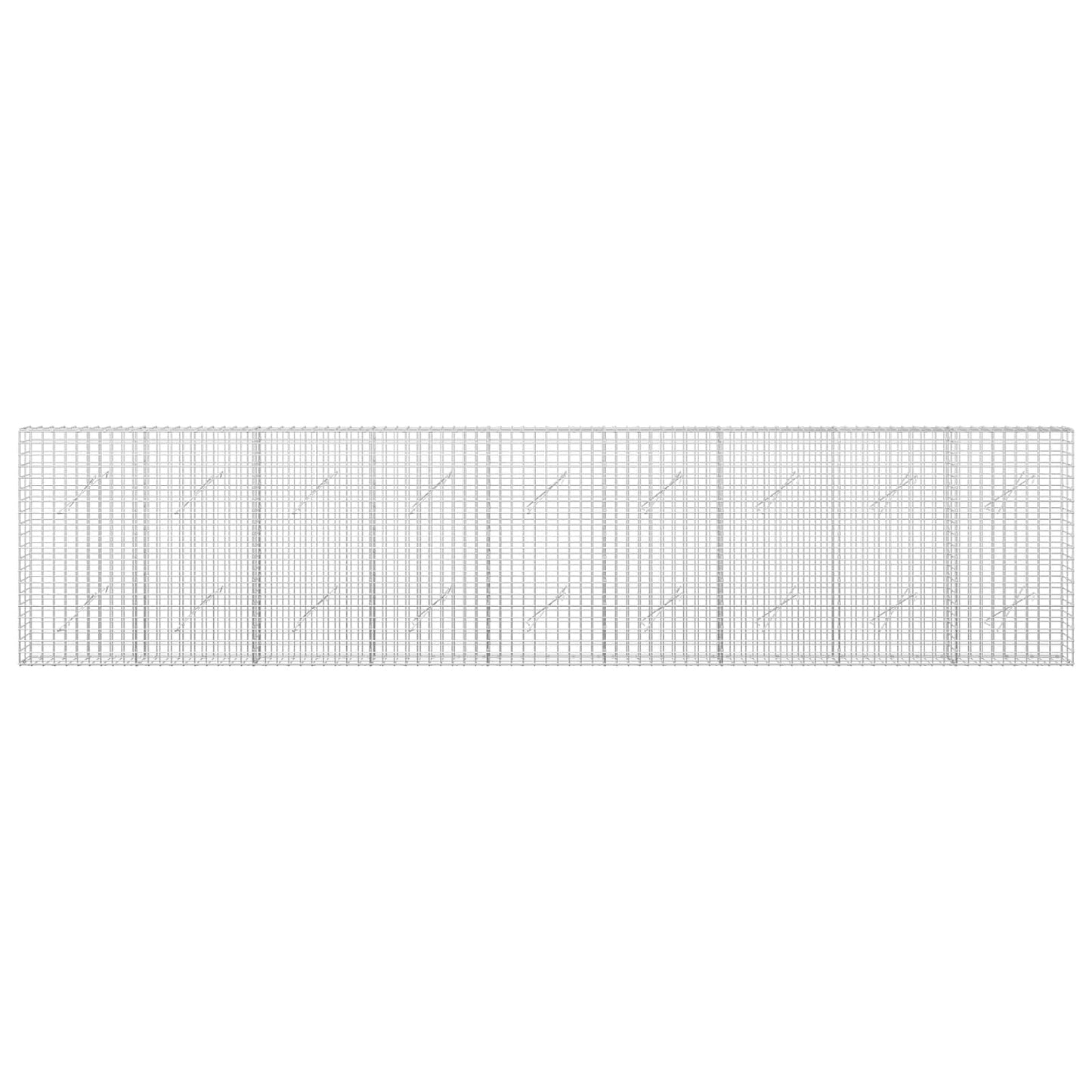 vidaXL Γκαμπιόν με σύρμα 5 mm και πλέγμα 5x5 cm 450x10x100 εκ.