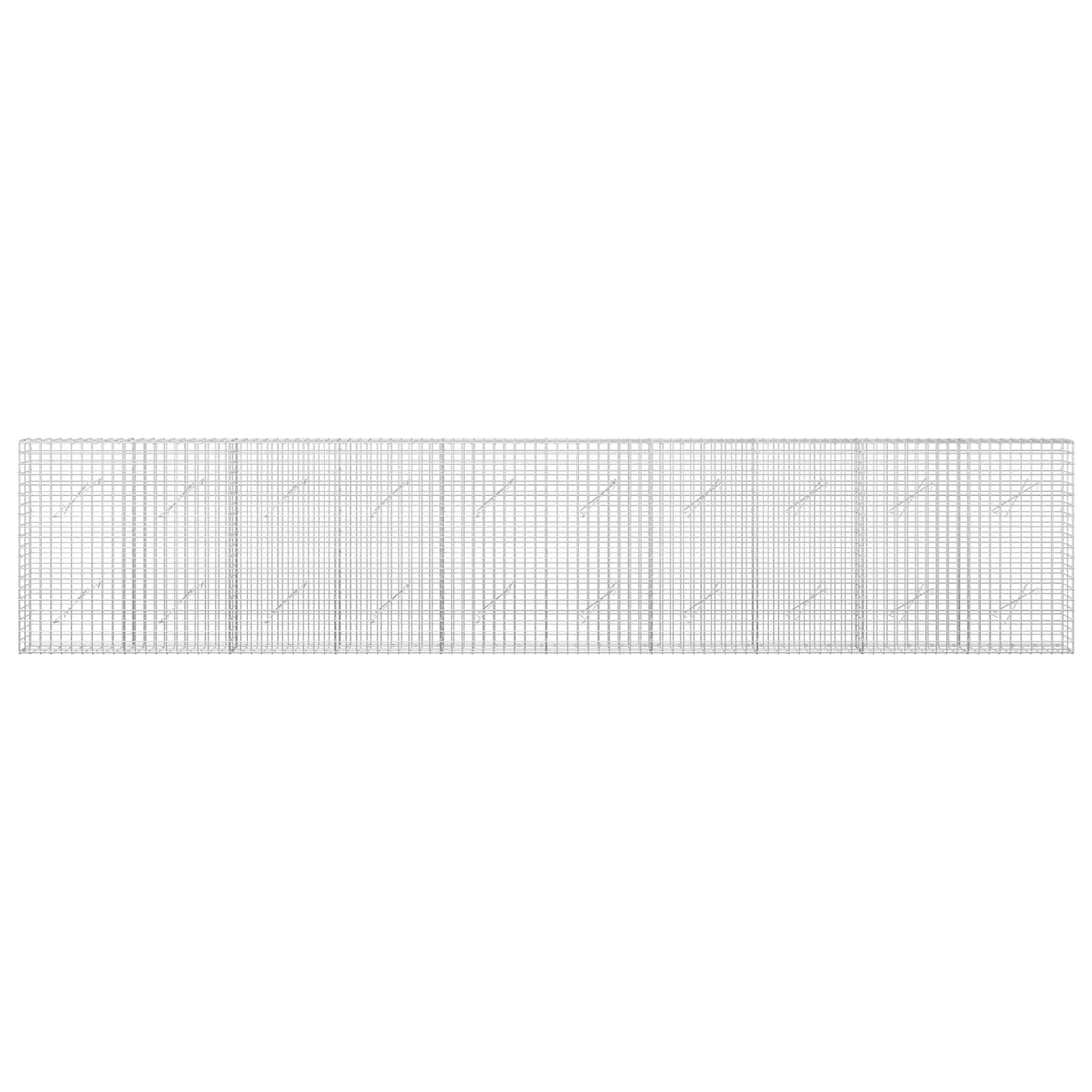 vidaXL Γκαμπιόν με σύρμα 5 mm και πλέγμα 5x5 cm 500x10x100 εκ