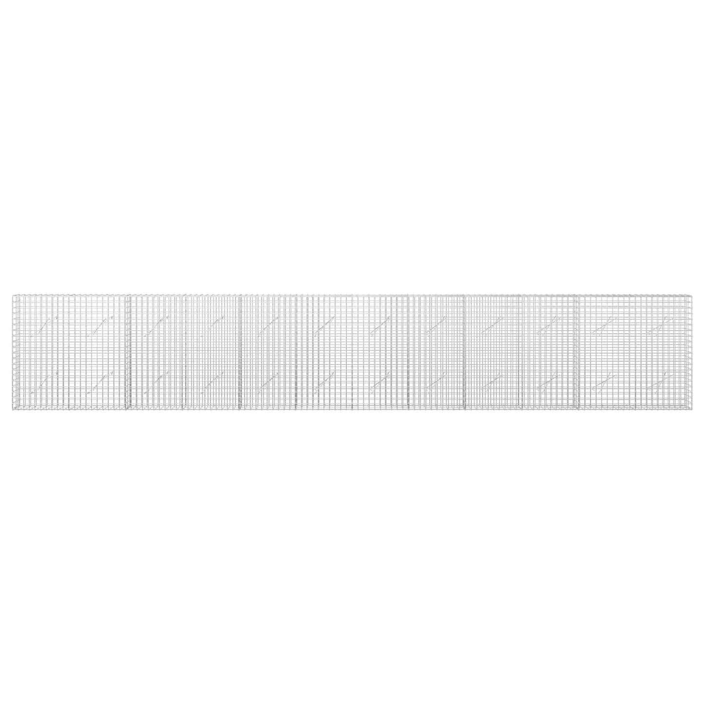 vidaXL Γκαμπιόν με σύρμα 5 mm και πλέγμα 5x5 cm 600x10x100 εκ