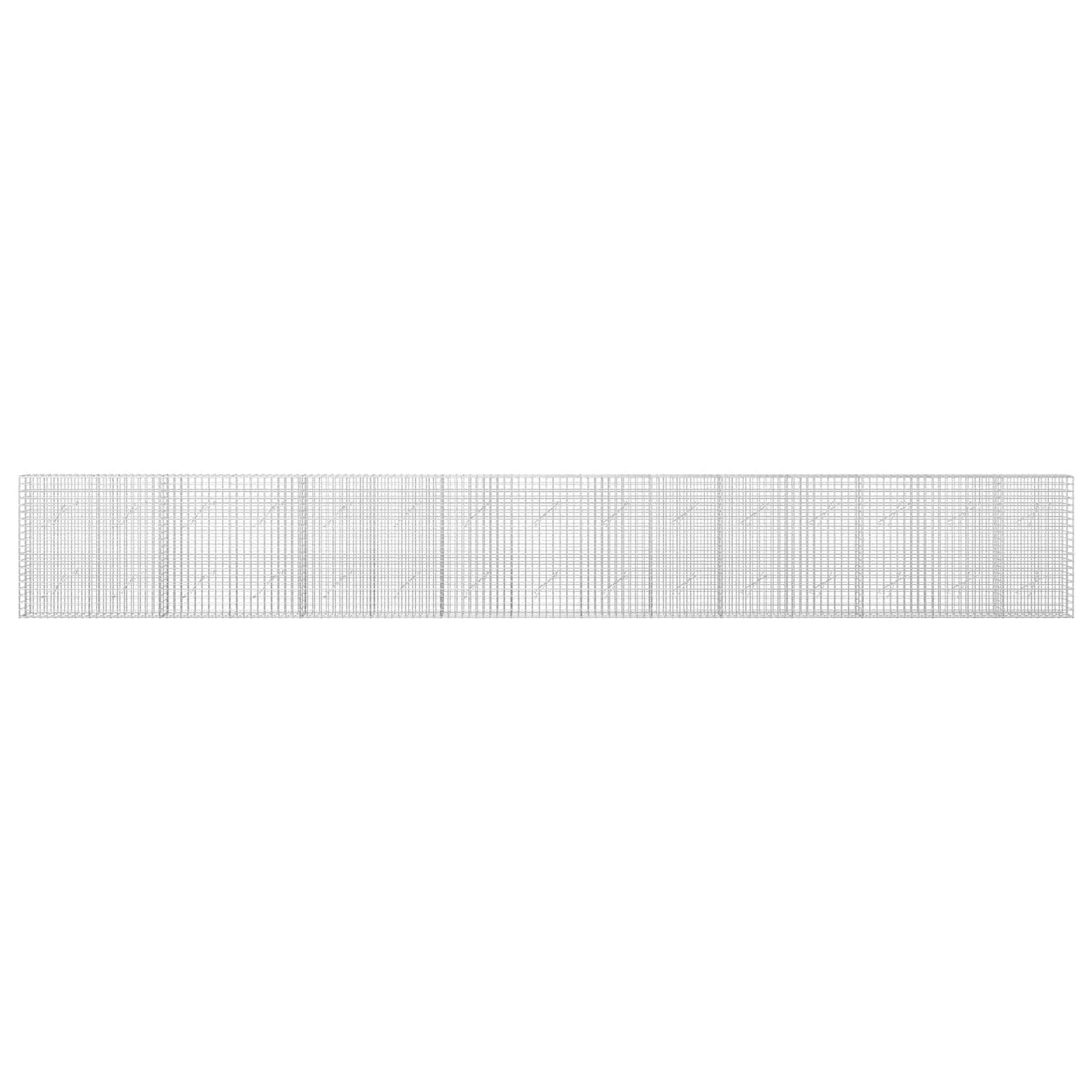 vidaXL Γκαμπιόν με σύρμα 5 mm και πλέγμα 5x5 cm 750x10x100 εκ
