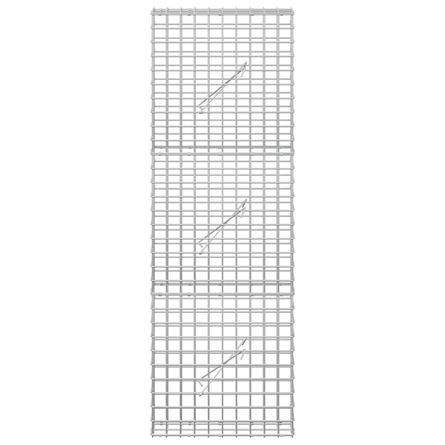 vidaXL Γκαμπιόν με σύρμα 5 mm και πλέγμα 5x5 cm 50x10x150 εκ.