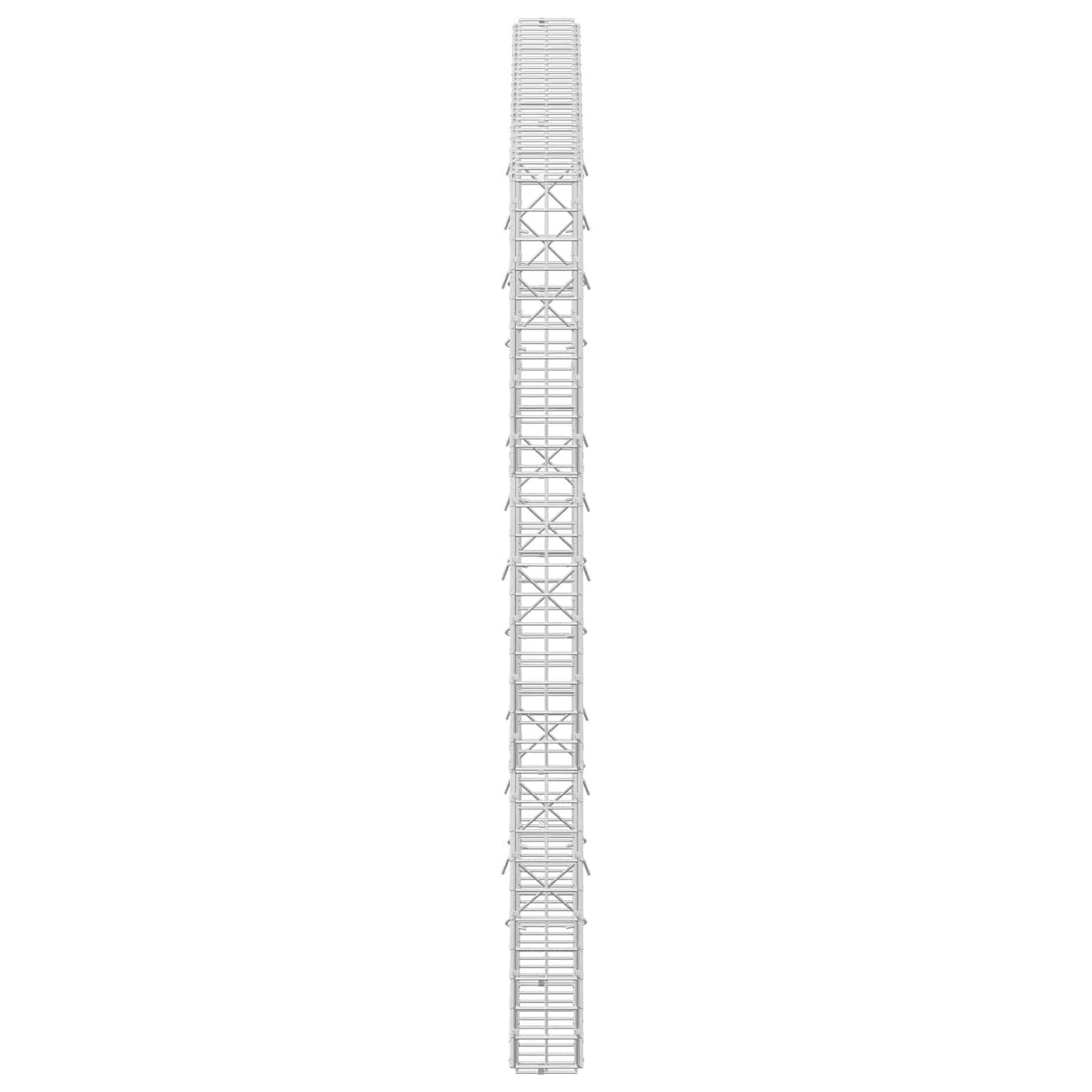 vidaXL Γκαμπιόν με σύρμα 5 mm και πλέγμα 5x5 cm 150x10x150 εκ