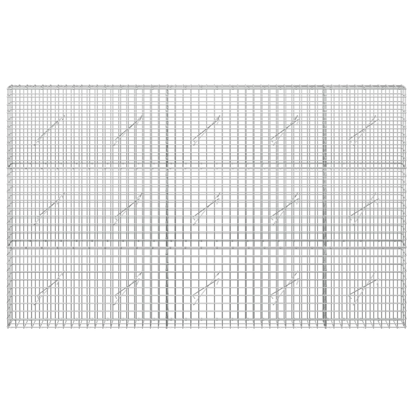 vidaXL Γκαμπιόν με σύρμα 5 mm και πλέγμα 5x5 cm 250x10x150 εκ
