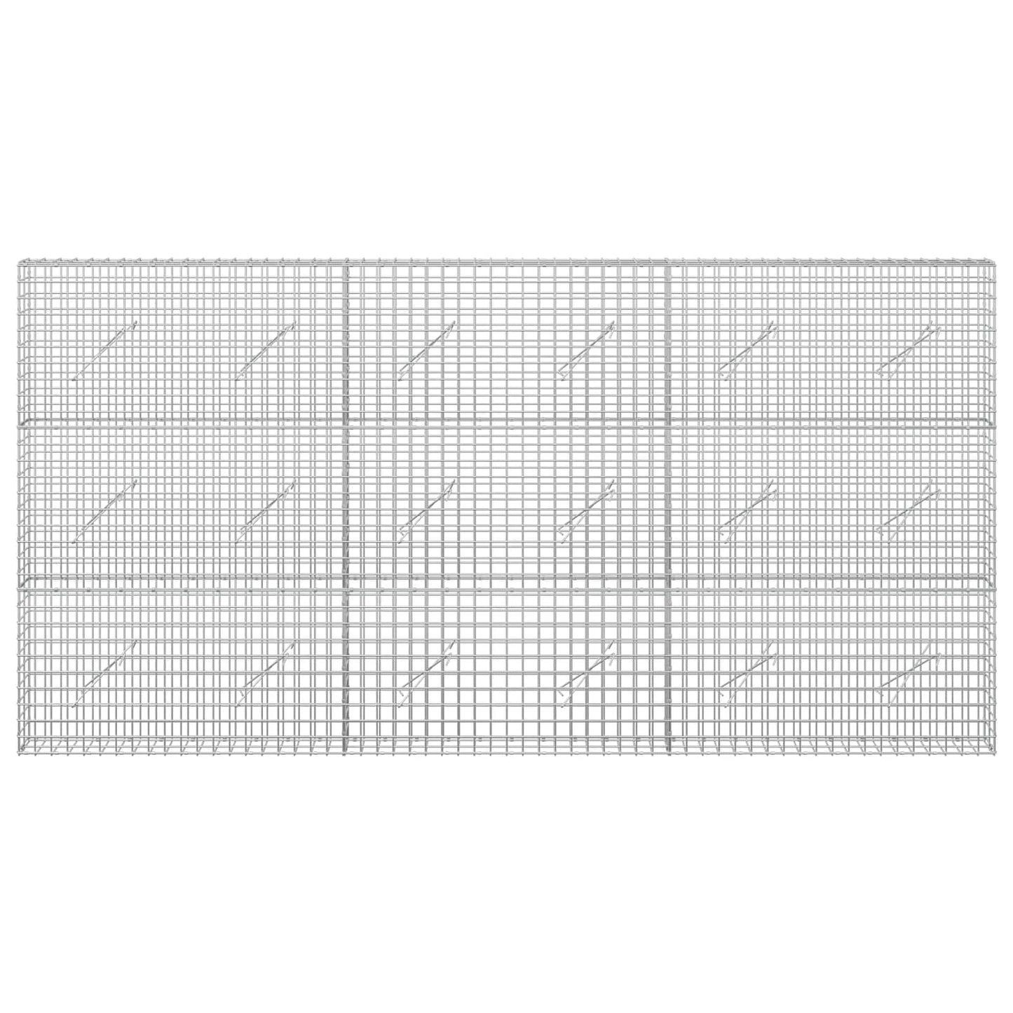 vidaXL Γκαμπιόν με σύρμα 5 mm και πλέγμα 5x5 cm 300x10x150 εκ