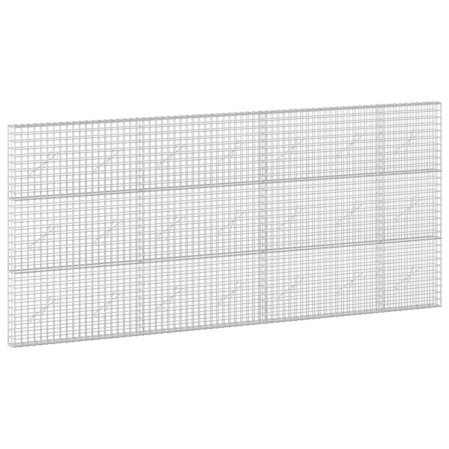 vidaXL Γκαμπιόν με σύρμα 5 mm και πλέγμα 5x5 cm 350x10x150 εκ