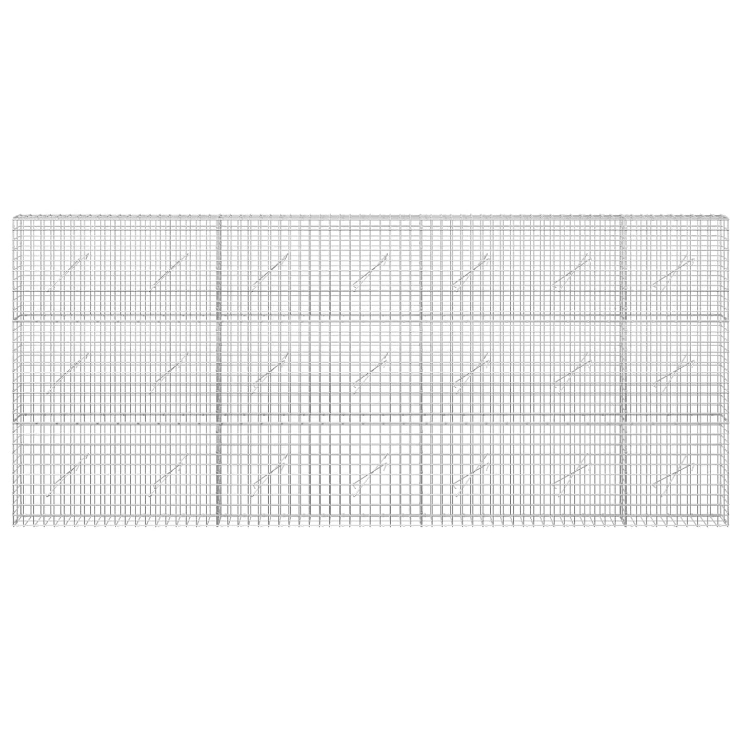 vidaXL Γκαμπιόν με σύρμα 5 mm και πλέγμα 5x5 cm 350x10x150 εκ