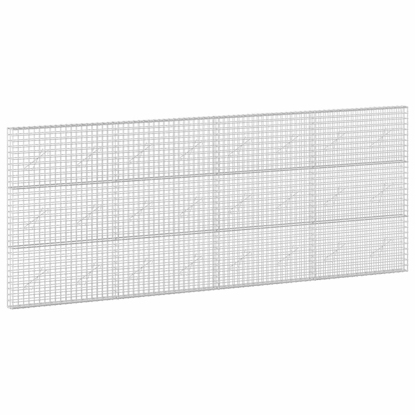 vidaXL Γκαμπιόν με σύρμα 5 mm και πλέγμα 5x5 cm 400x10x150 εκ