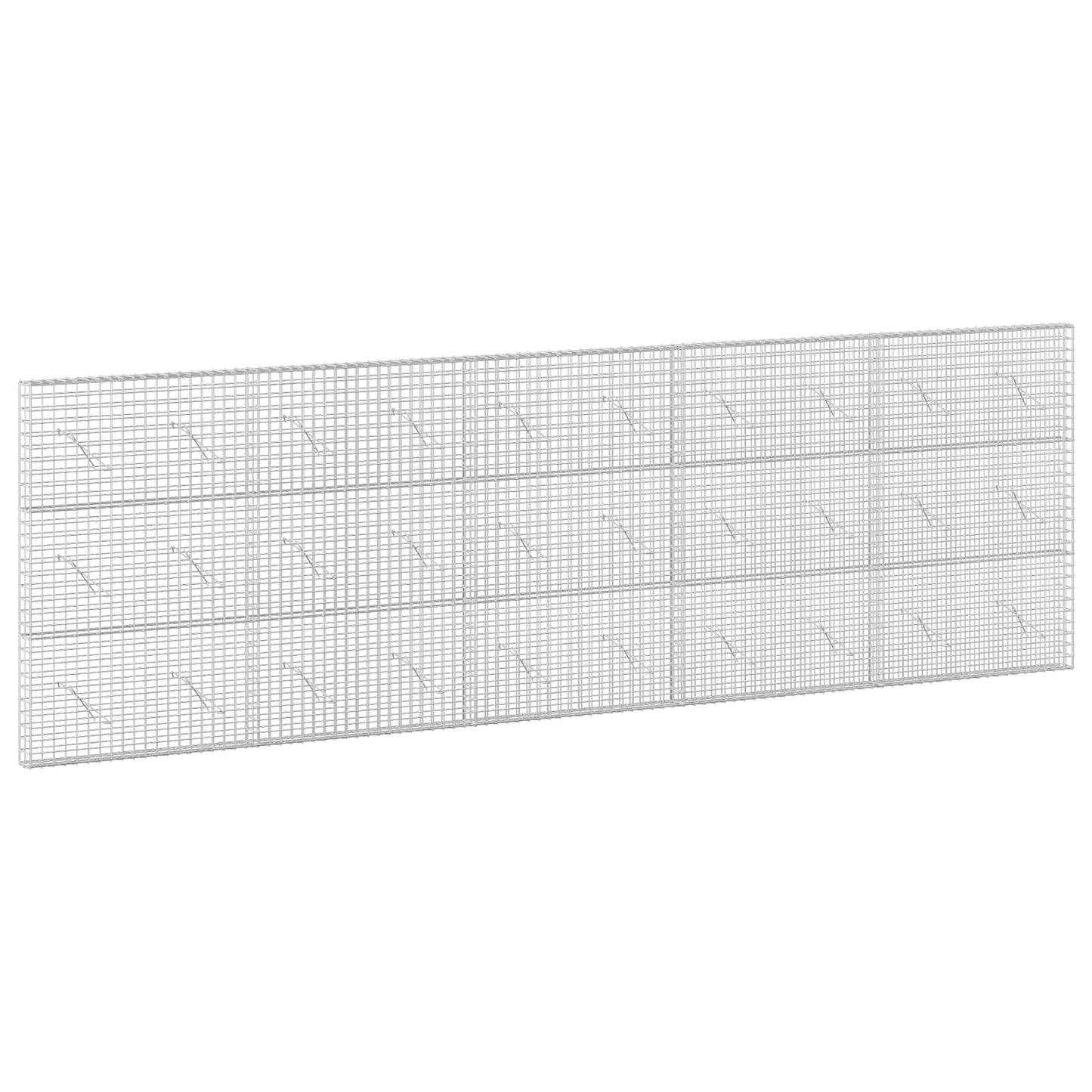 vidaXL Γκαμπιόν με σύρμα 5 mm και πλέγμα 5x5 cm 500x10x150 εκ