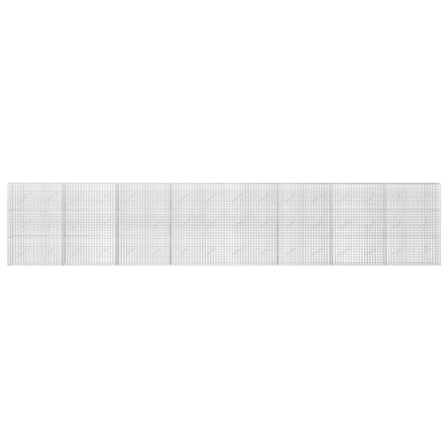 vidaXL Γκαμπιόν με σύρμα 5 mm και πλέγμα 5x5 cm 800x10x150 εκ