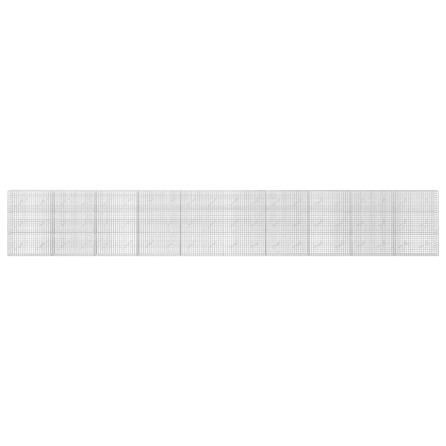 vidaXL Γκαμπιόν με σύρμα 5 mm και πλέγμα 5x5 cm 1000x10x150 εκ