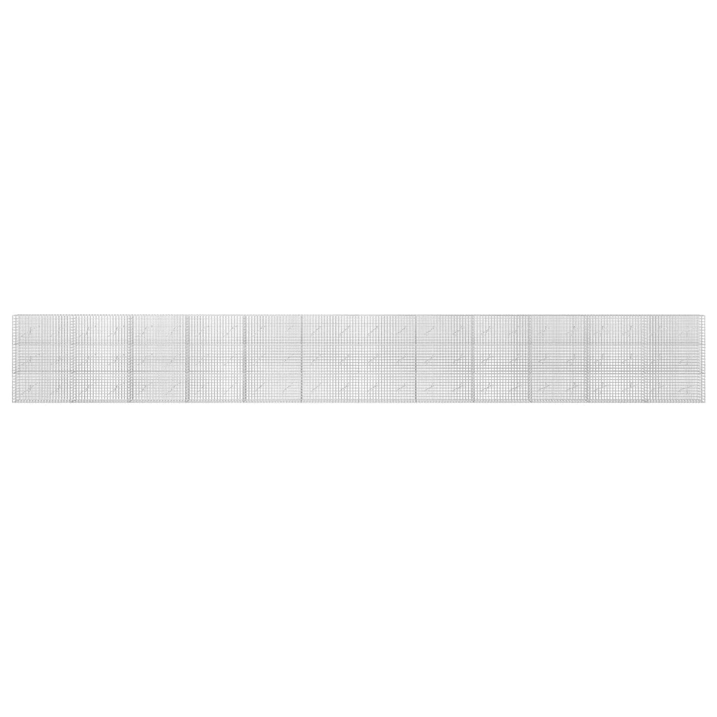 vidaXL Γκαμπιόν με σύρμα 5 mm και πλέγμα 5x5 cm 1200x10x150 εκ.