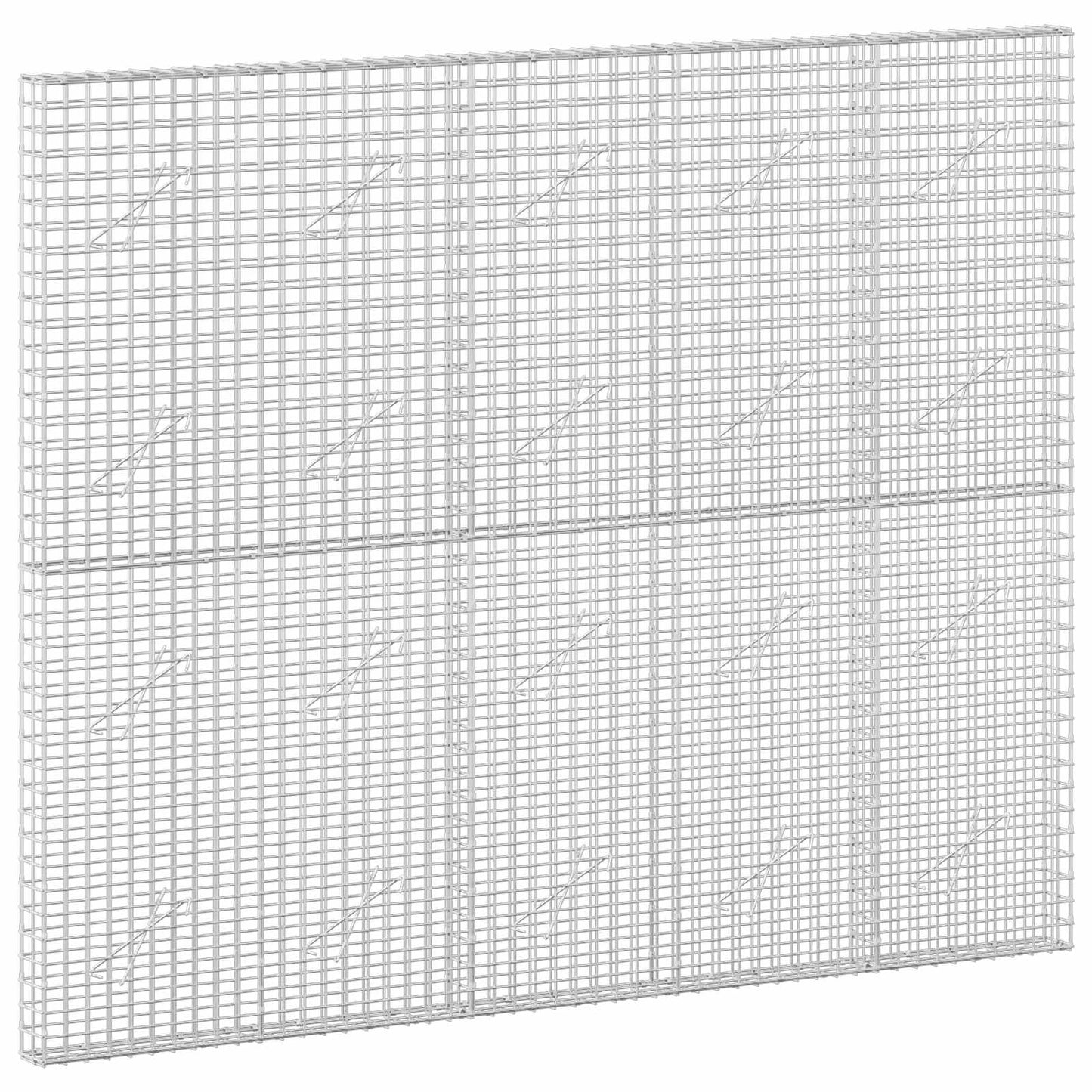 vidaXL Γκαμπιόν με σύρμα 5 mm και πλέγμα 5x5 cm 250x10x200 εκ.