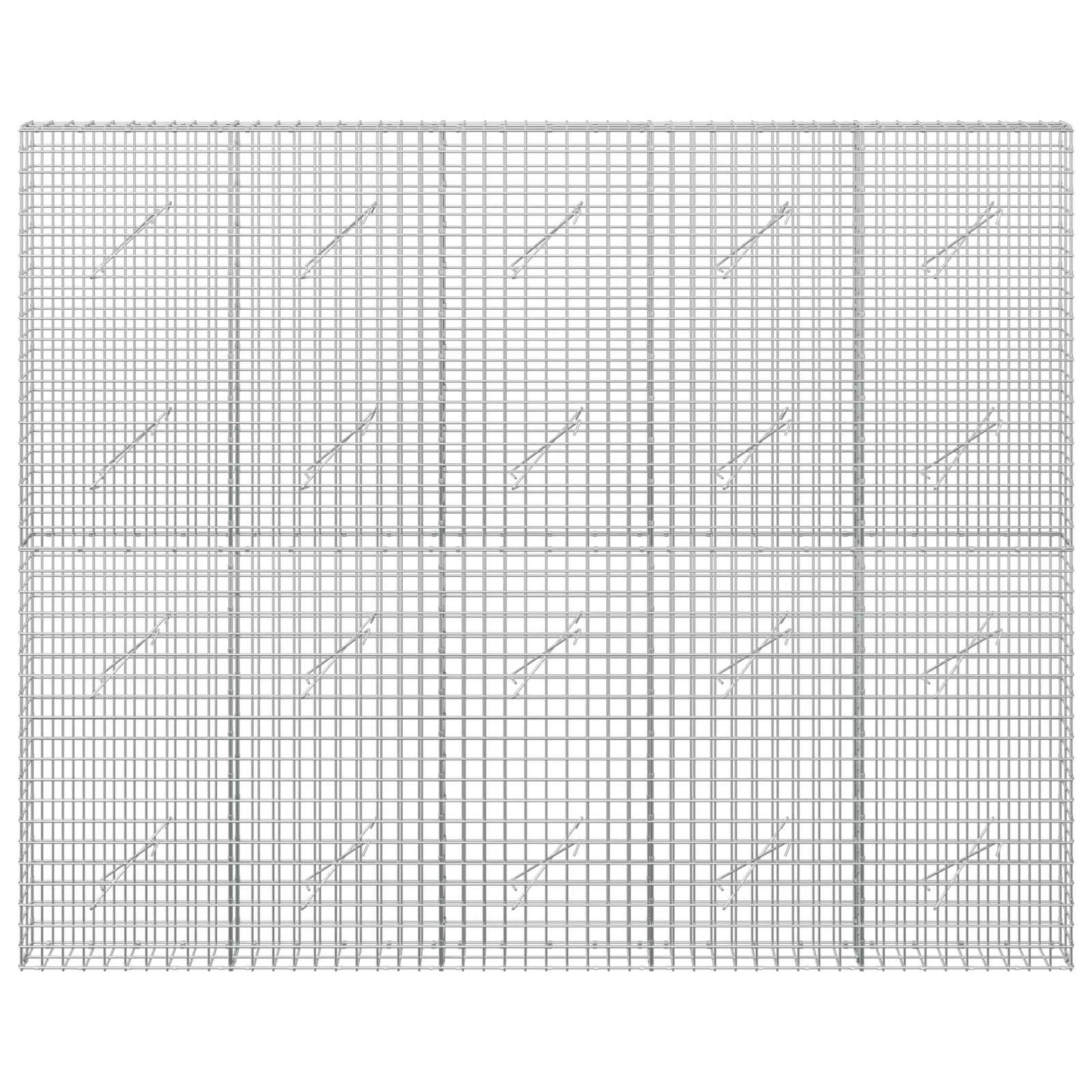 vidaXL Γκαμπιόν με σύρμα 5 mm και πλέγμα 5x5 cm 250x10x200 εκ.