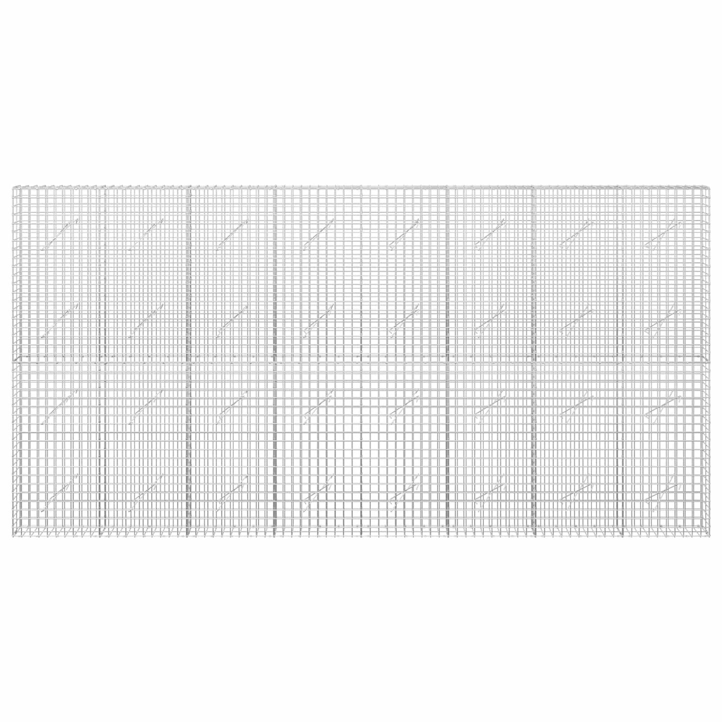 vidaXL Γκαμπιόν με σύρμα 5 mm και πλέγμα 5x5 cm 400x10x200 εκ