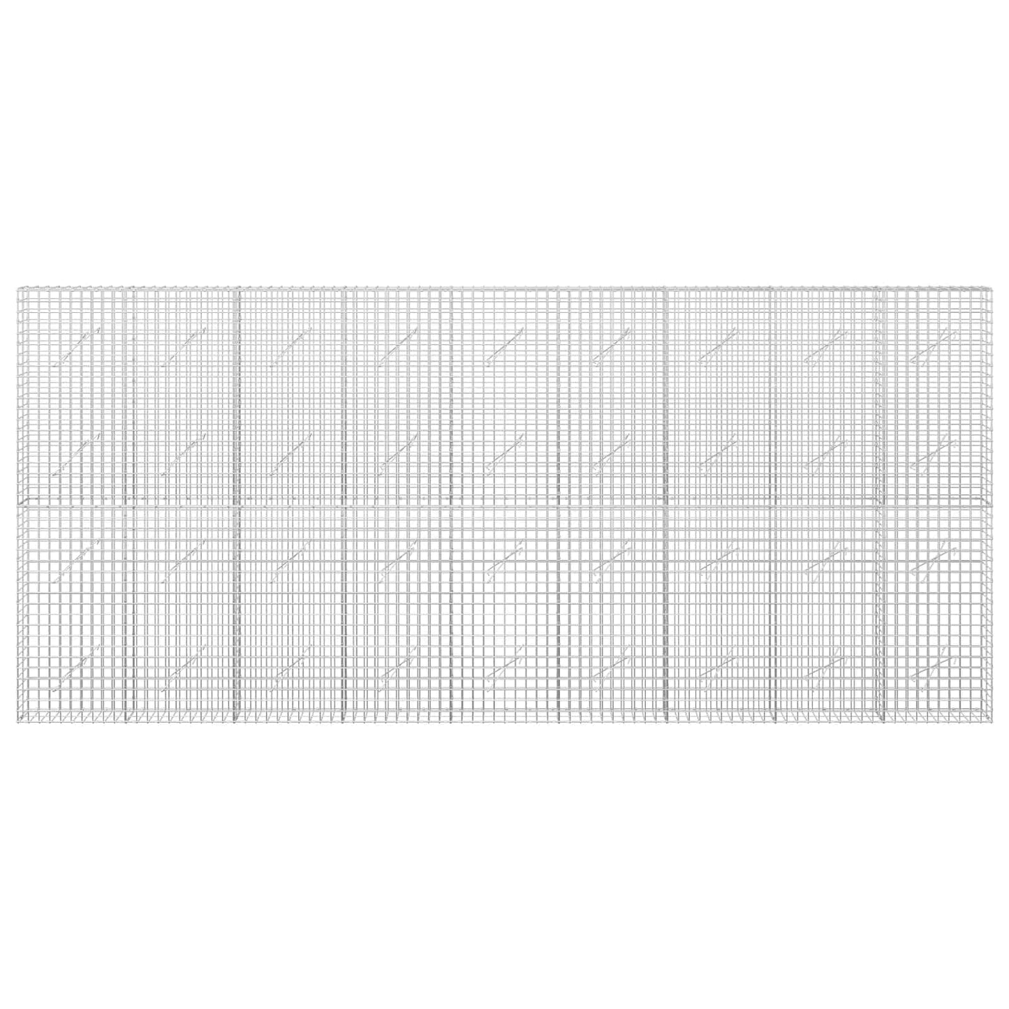 vidaXL Γκαμπιόν με σύρμα 5 mm και πλέγμα 5x5 cm 450x10x200 εκ