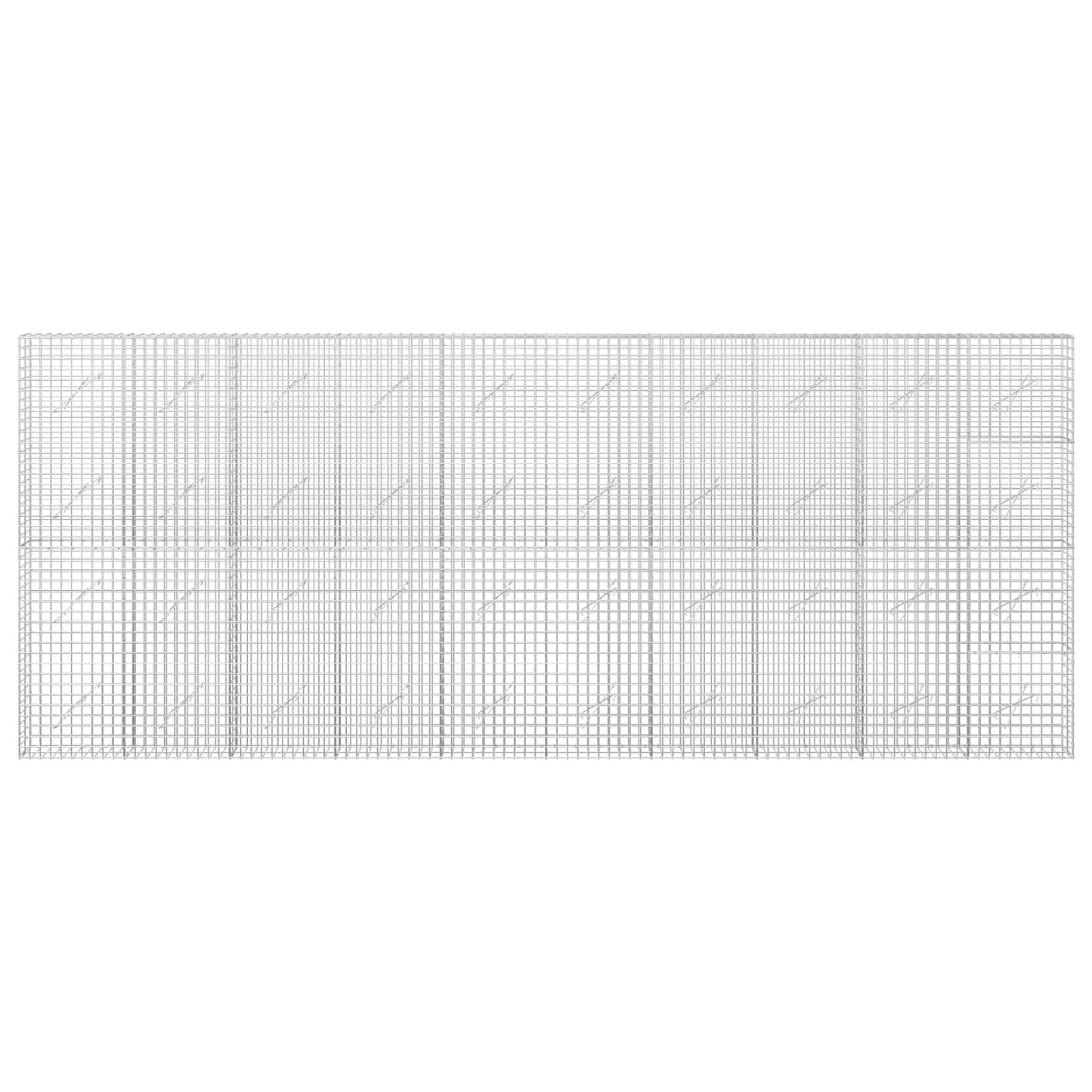 vidaXL Γκαμπιόν με σύρμα 5 mm και πλέγμα 5x5 cm 500x10x200 εκ