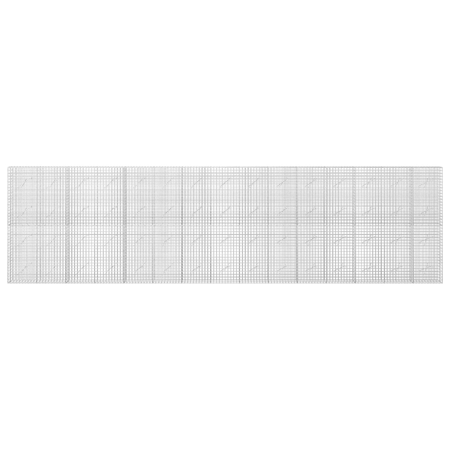 vidaXL Γκαμπιόν με σύρμα 5 mm και πλέγμα 5x5 cm 750x10x200 εκ