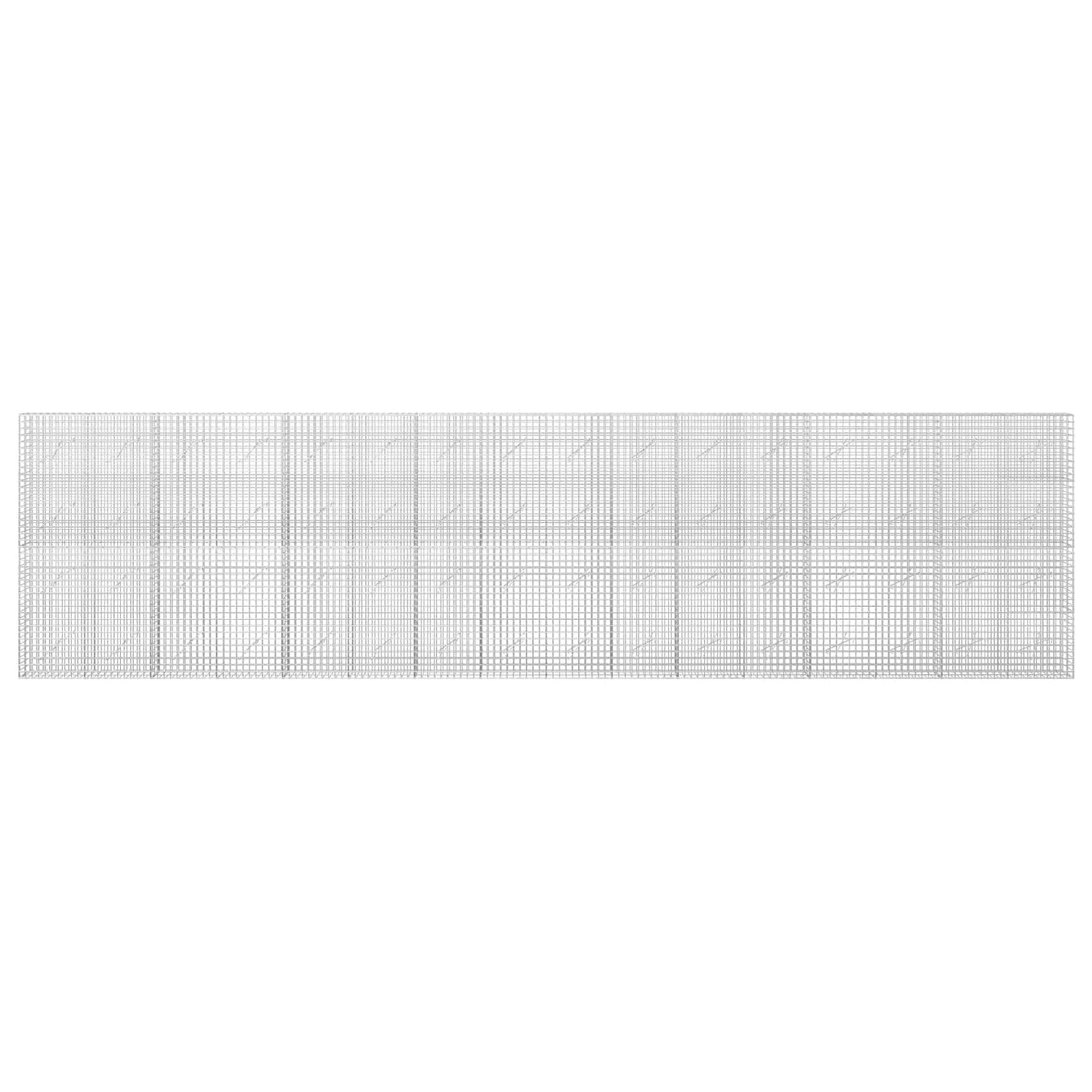 vidaXL Γκαμπιόν με σύρμα 5 mm και πλέγμα 5x5 cm 800x10x200 εκ