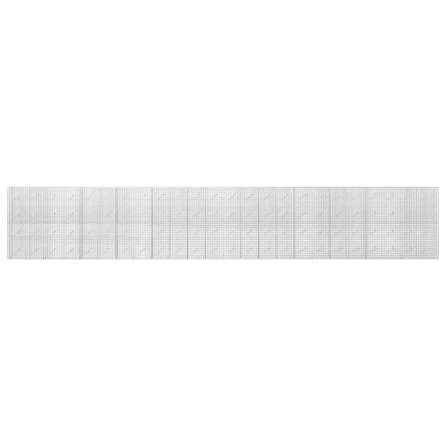 vidaXL Γκαμπιόν με σύρμα 5 mm και πλέγμα 5x5 cm 1200x10x200 εκ