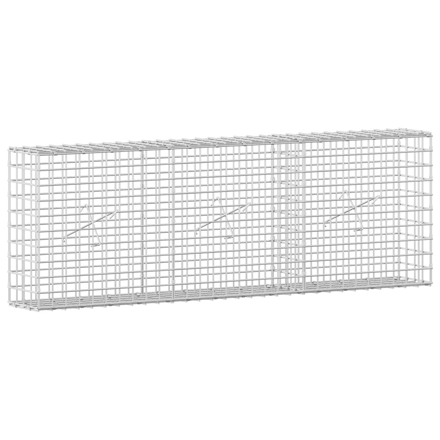 vidaXL Γκαμπιόν με σύρμα 5 mm και πλέγμα 5x5 cm 150x20x50 εκ