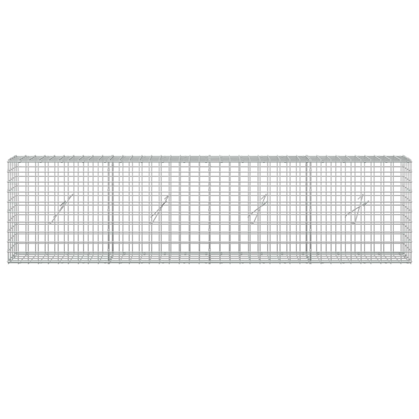 vidaXL Γκαμπιόν με σύρμα 5 mm και πλέγμα 5x5 cm 200x20x50 εκ