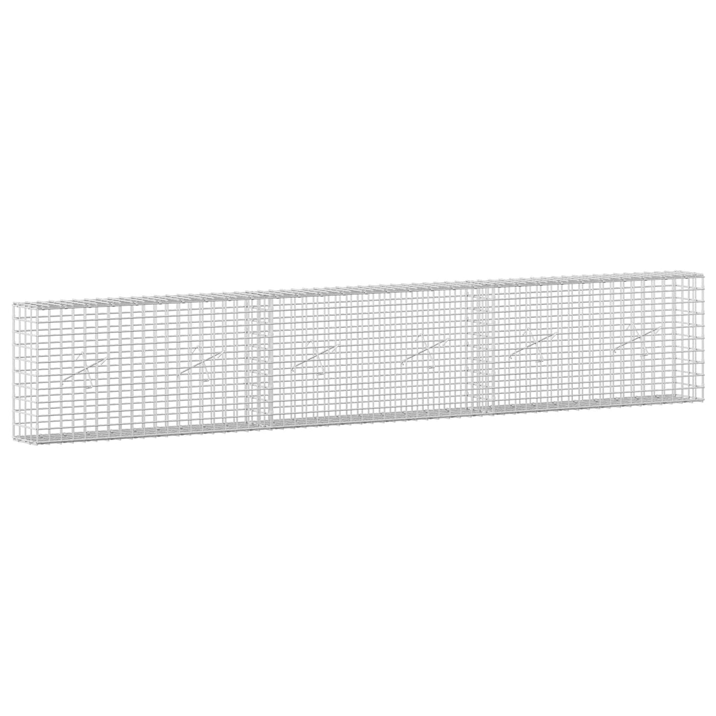 vidaXL Γκαμπιόν με σύρμα 5 mm και πλέγμα 5x5 cm 300x20x50 εκ