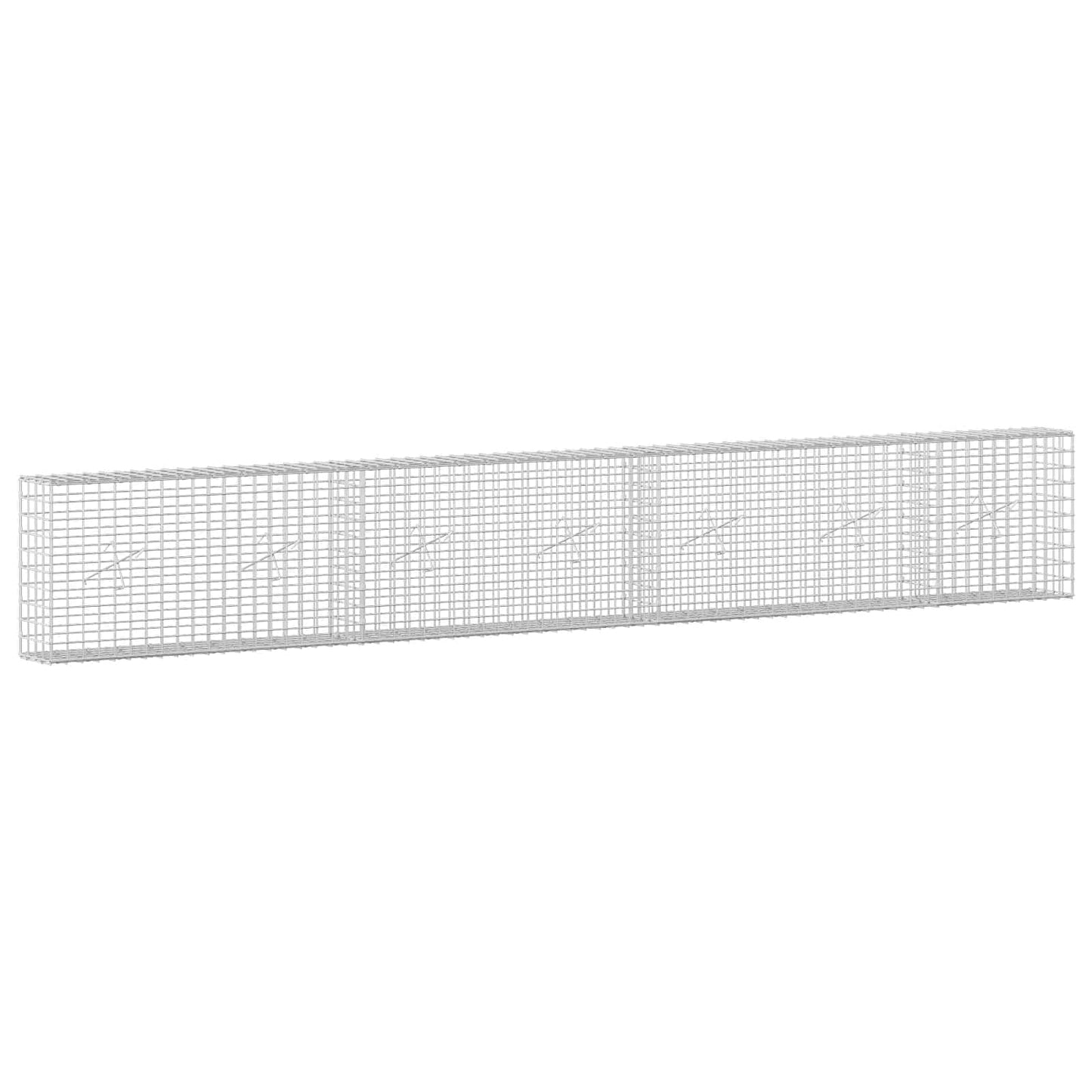 vidaXL Γκαμπιόν με σύρμα 5 mm και πλέγμα 5x5 cm 350x20x50 εκ