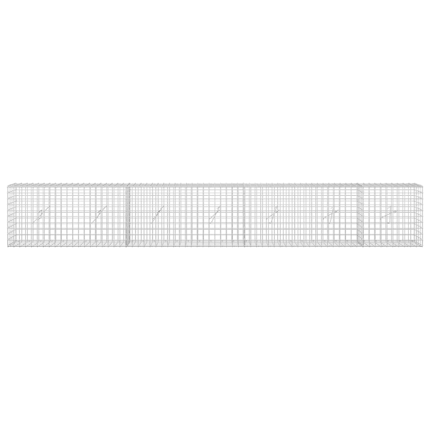 vidaXL Γκαμπιόν με σύρμα 5 mm και πλέγμα 5x5 cm 350x20x50 εκ