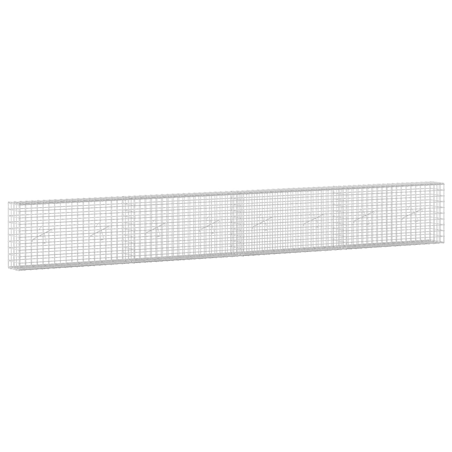 vidaXL Γκαμπιόν με σύρμα 5 mm και πλέγμα 5x5 cm 400x20x50 εκ