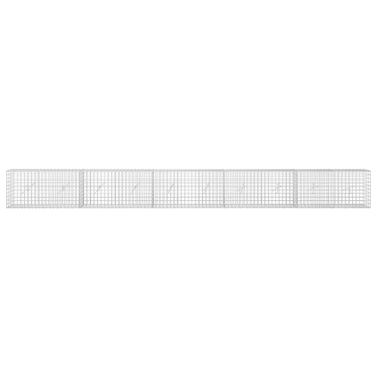 vidaXL Γκαμπιόν με σύρμα 5 mm και πλέγμα 5x5 cm 500x20x50 εκ