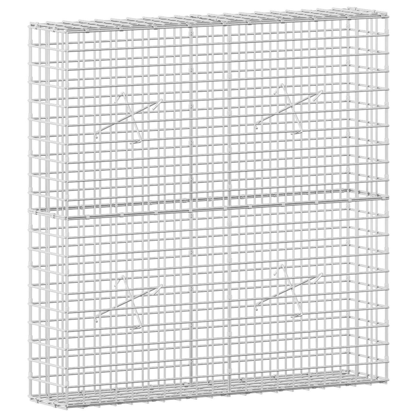 vidaXL Γκαμπιόν με σύρμα 5 mm και πλέγμα 5x5 cm 100x20x100 εκ.