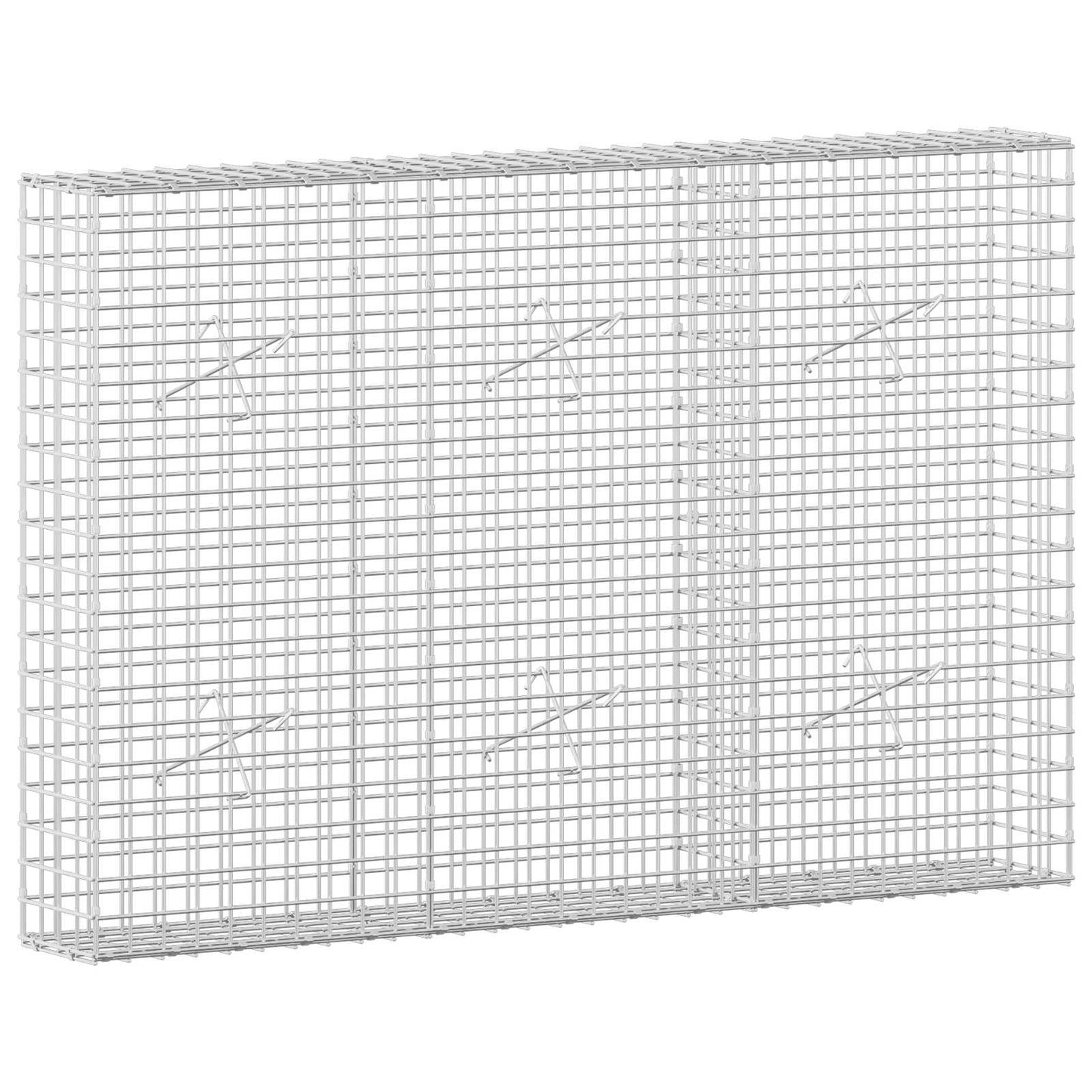 vidaXL Γκαμπιόν με σύρμα 5 mm και πλέγμα 5x5 cm 150x20x100 εκ