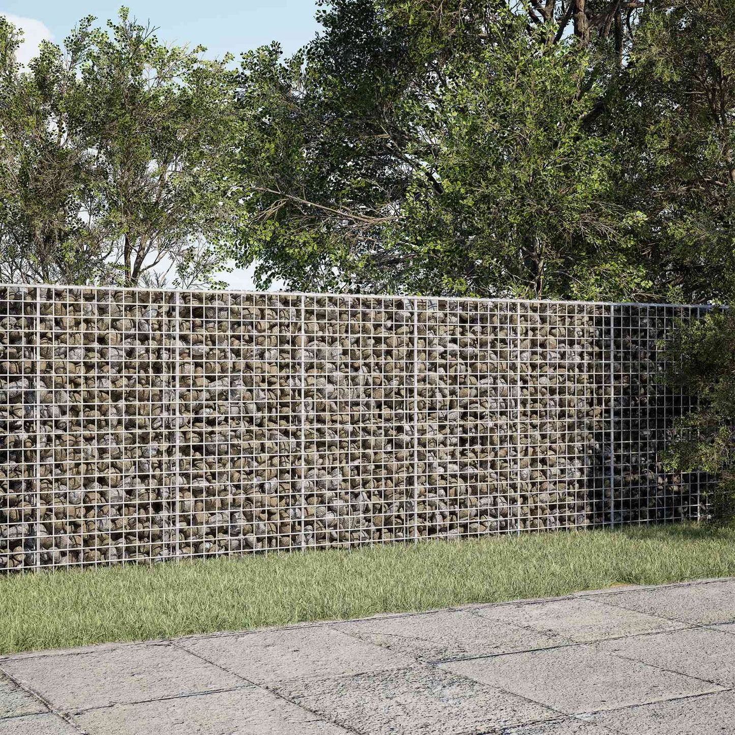vidaXL Γκαμπιόν με σύρμα 5 mm και πλέγμα 5x5 cm 300x20x100 εκ