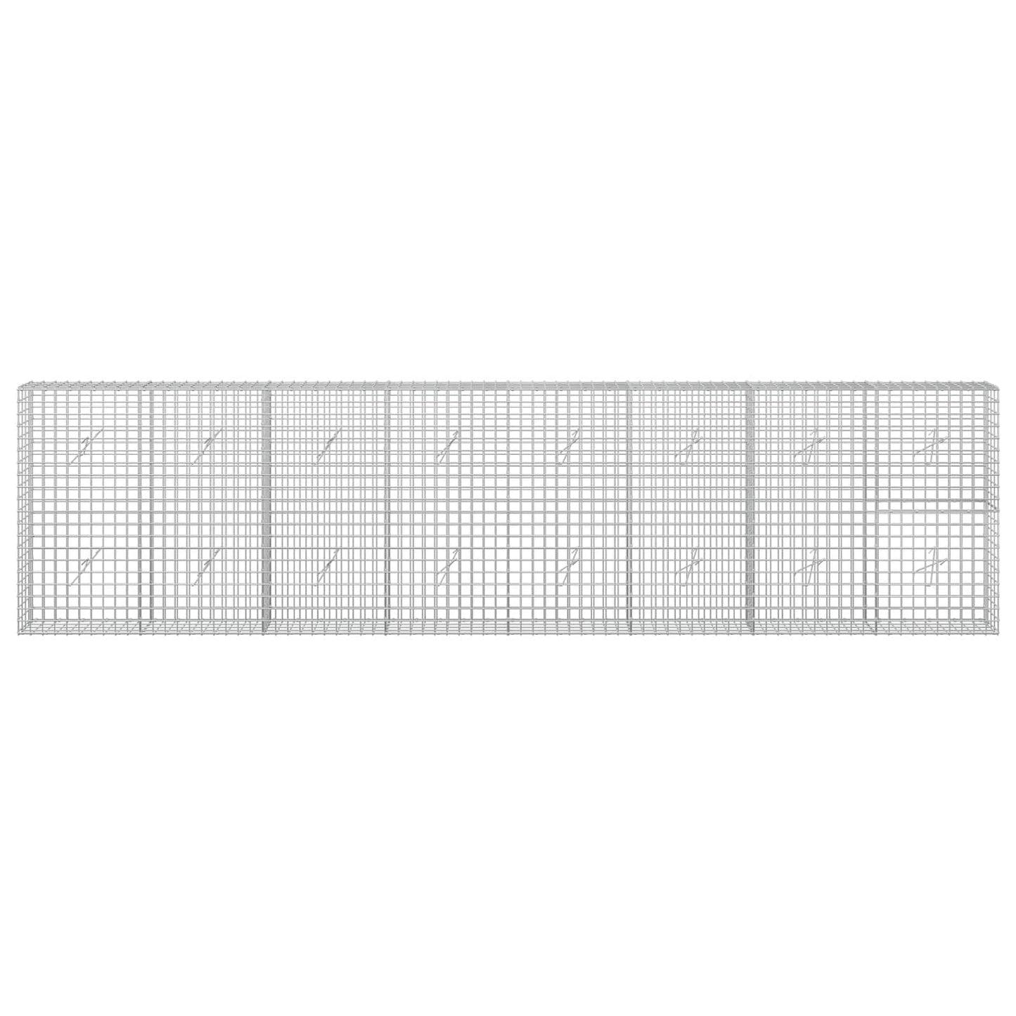 vidaXL Γκαμπιόν με σύρμα 5 mm και πλέγμα 5x5 cm 400x20x100 εκ