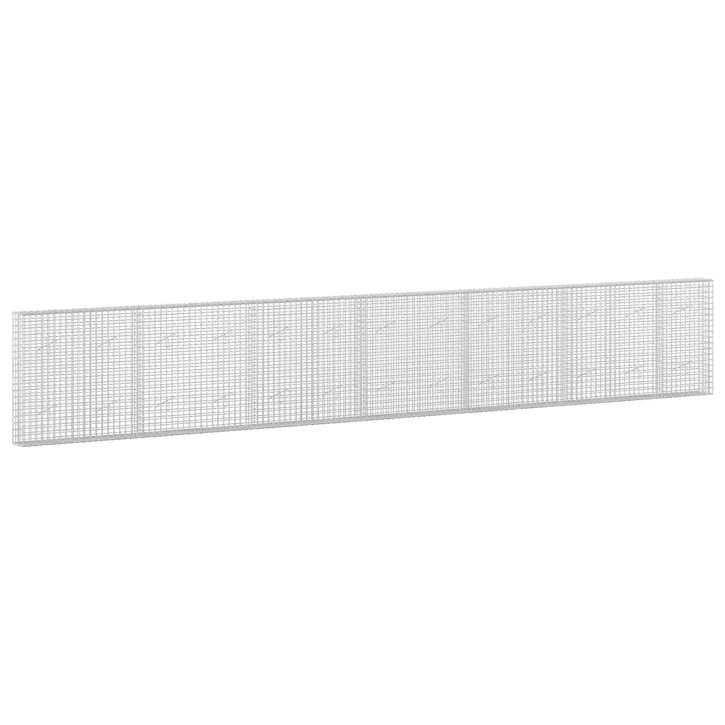 vidaXL Γκαμπιόν με σύρμα 5 mm και πλέγμα 5x5 cm 650x20x100 εκ