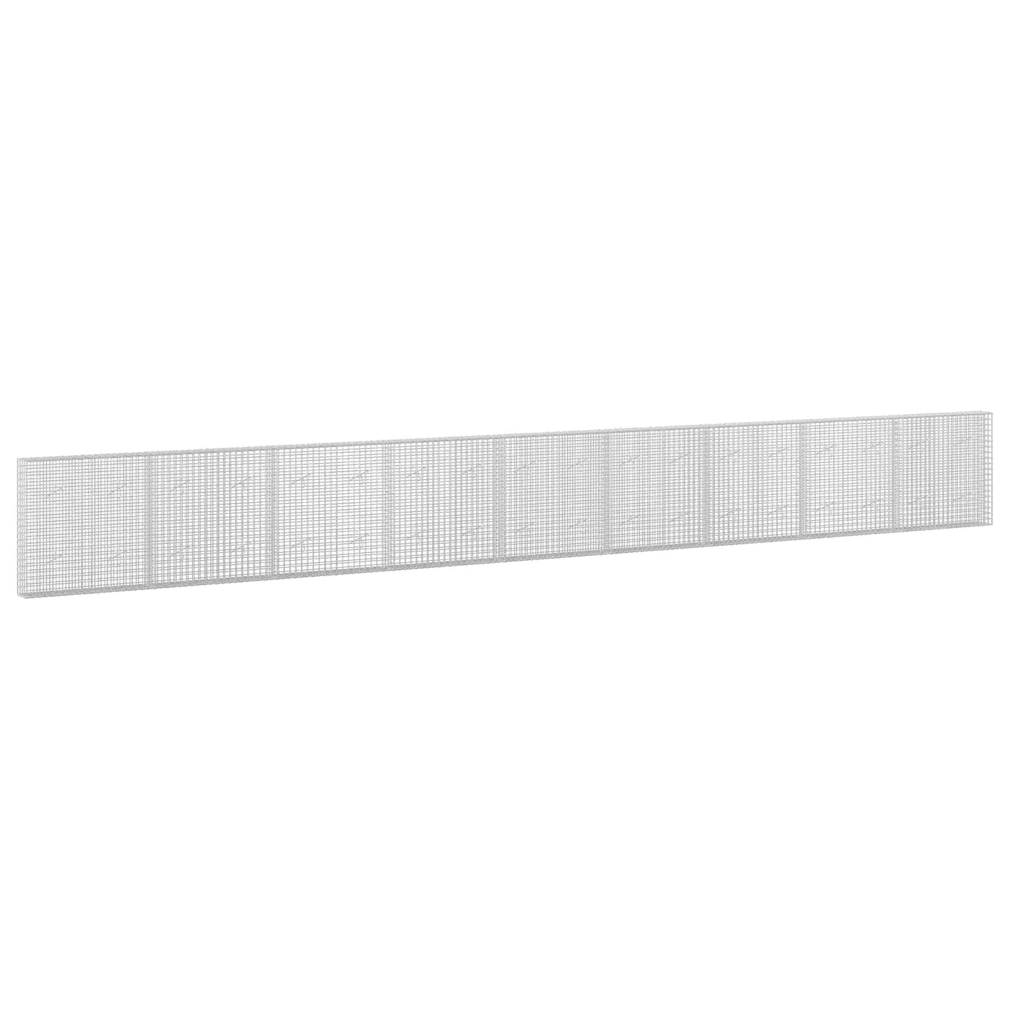vidaXL Γκαμπιόν με σύρμα 5 mm και πλέγμα 5x5 cm 900x20x100 εκ