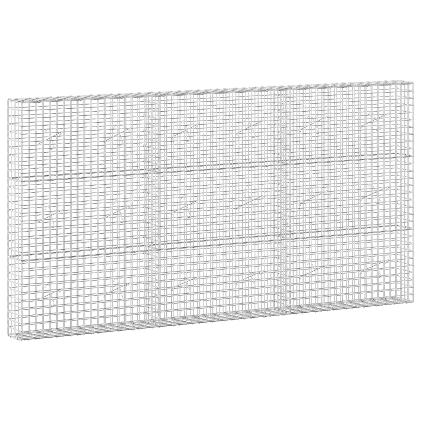 vidaXL Γκαμπιόν με σύρμα 5 mm και πλέγμα 5x5 cm 300x20x150 εκ