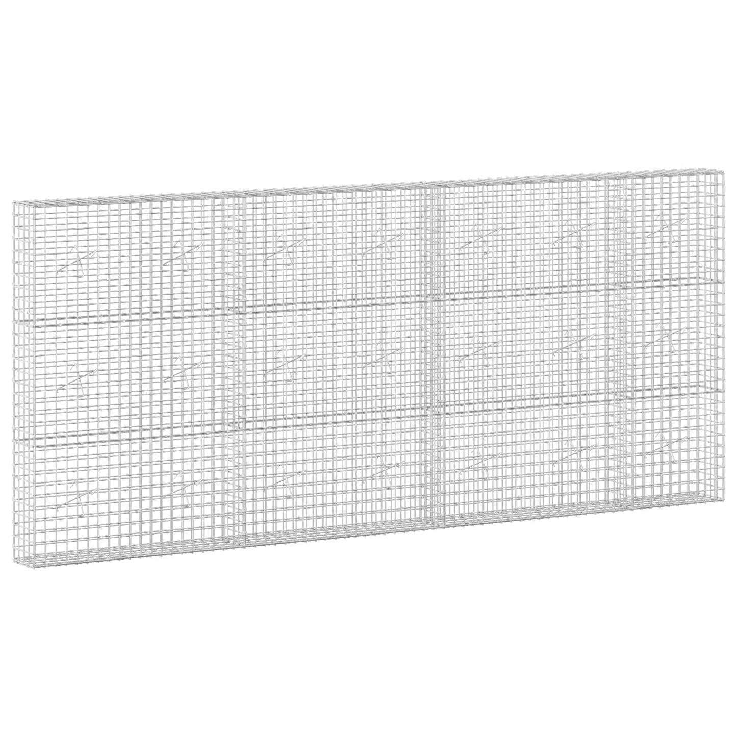 vidaXL Γκαμπιόν με σύρμα 5 mm και πλέγμα 5x5 cm 350x20x150 εκ