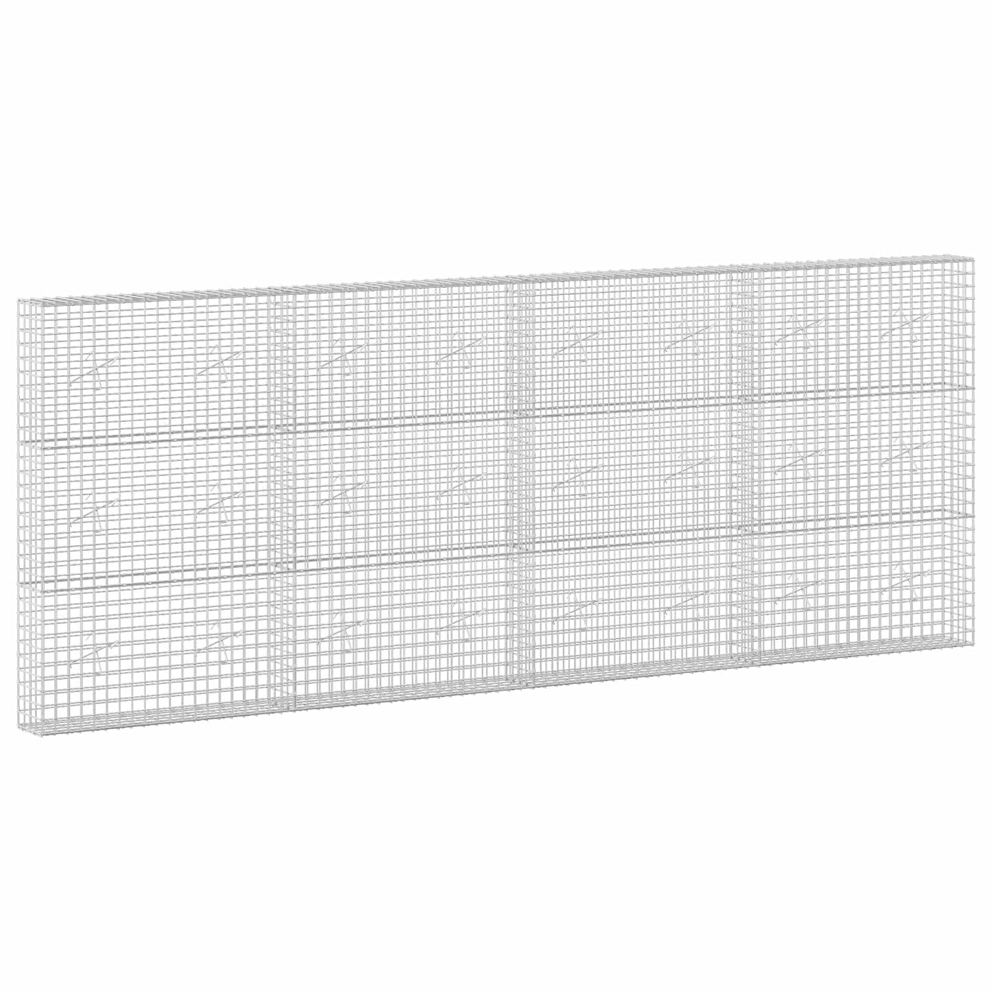 vidaXL Γκαμπιόν με σύρμα 5 mm και πλέγμα 5x5 cm 400x20x150 εκ