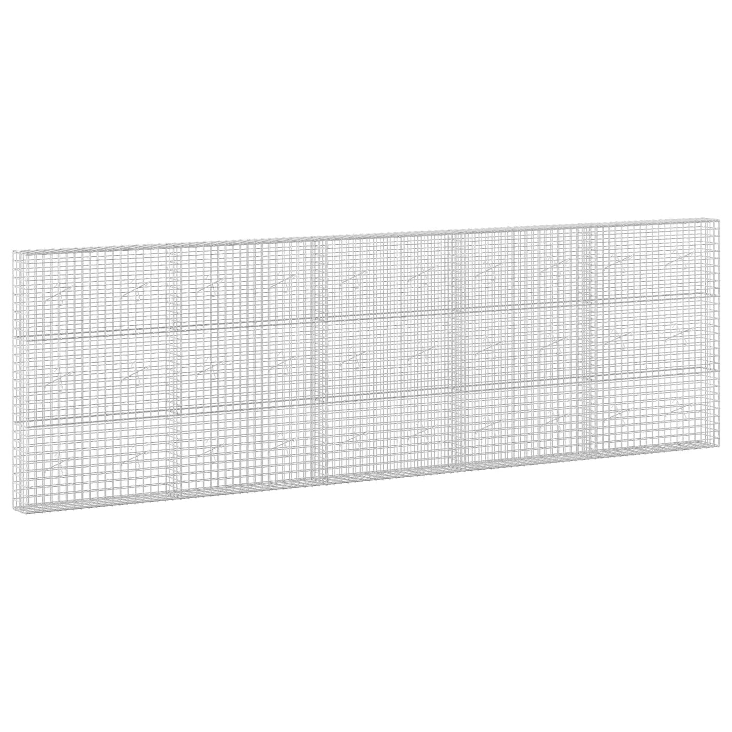 vidaXL Γκαμπιόν με σύρμα 5 mm και πλέγμα 5x5 cm 500x20x150 εκ