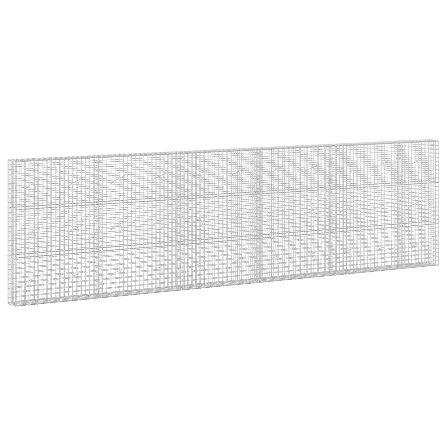 vidaXL Γκαμπιόν με σύρμα 5 mm και πλέγμα 5x5 cm 550x20x150 εκ